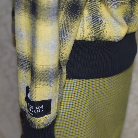 90’s Le Chateau Yellow Plaid Bomber Jacket - Picture 7 of 16